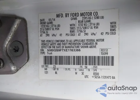 2014 Ford Transit Connect Xlt from USA, damaged, VIN NM0GS9F7XE1163366